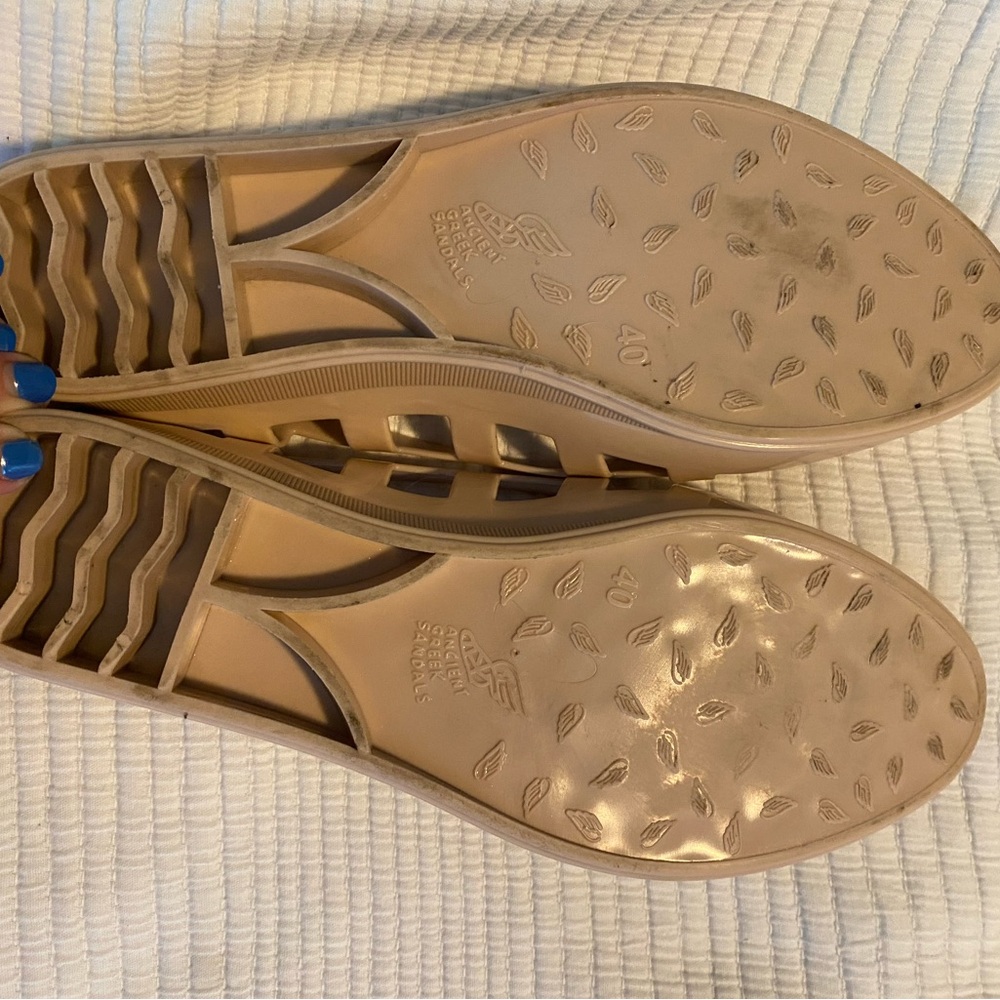 Ancient Greek Sandals Elli Blush Jelly Flats - Picture 8 of 14